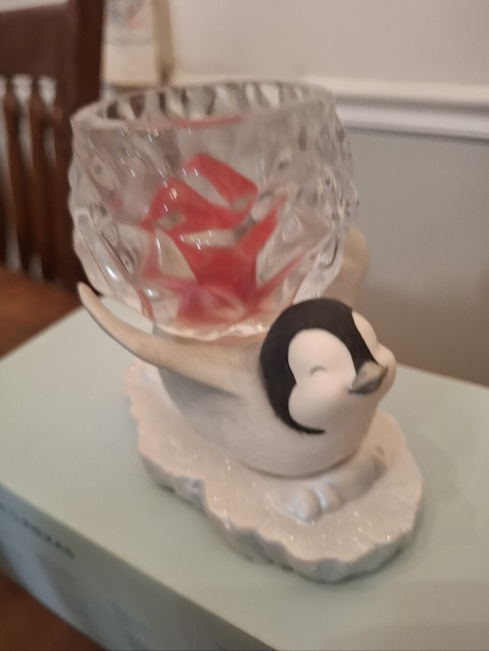 PartyLite Polar Pals Tobogganing Votive Holder New